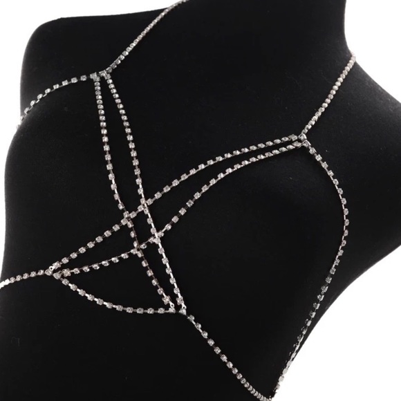 Sexy Crystal Rhinestone Cage Bra Harness - Picture 6 of 15